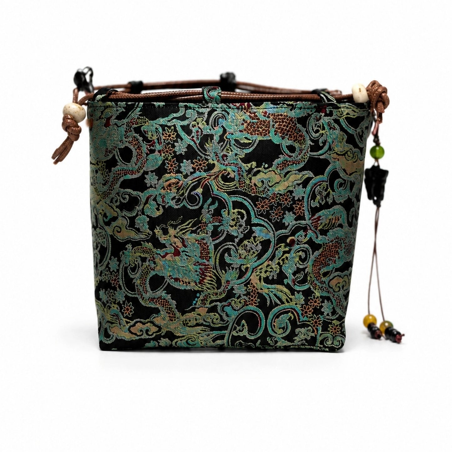 Ruyi Dragon Clouds Songjin Brocade Bag — Handwoven in Suzhou