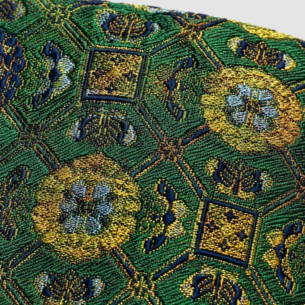 Imperial Treasures Songjin brocade close-up - handwoven mulberry silk texture detail