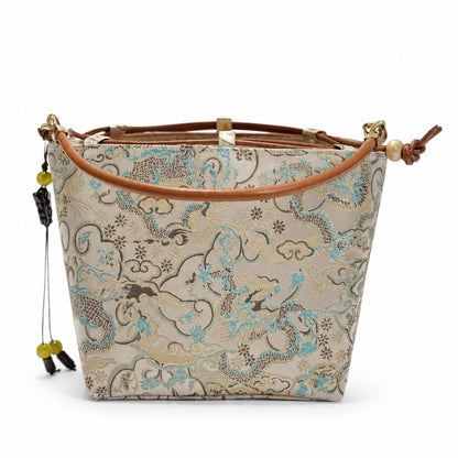 Auspicious Dragon Songjin Brocade Bag — Handwoven in Suzhou