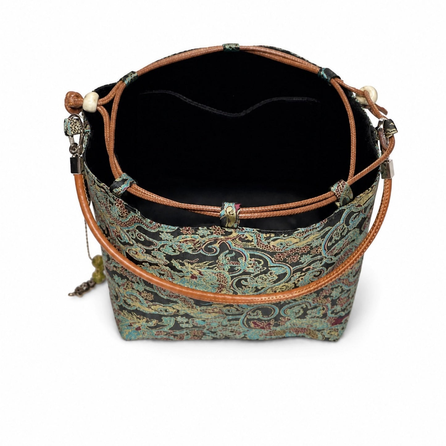 Ruyi Dragon Clouds Songjin Brocade Bag — Handwoven in Suzhou