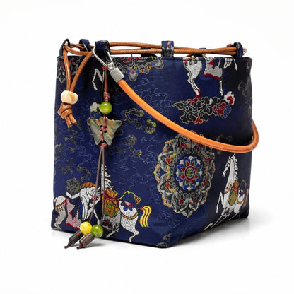 Celestial Horse Songjin Brocade Bag — Handwoven in Suzhou