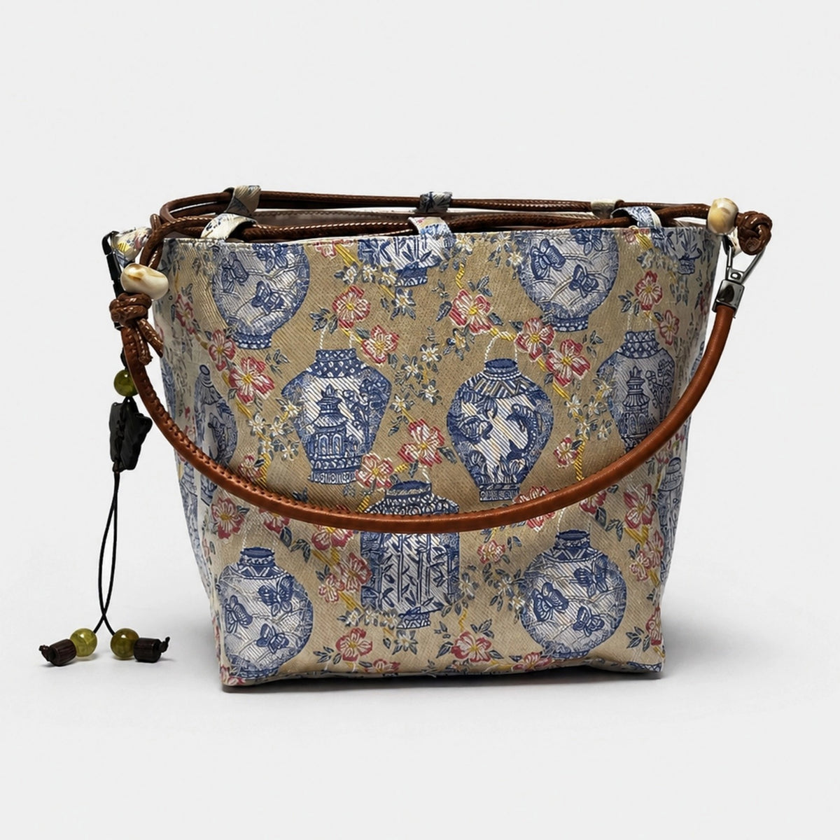 Endless Vase Songjin Brocade Bag — Handwoven in Suzhou