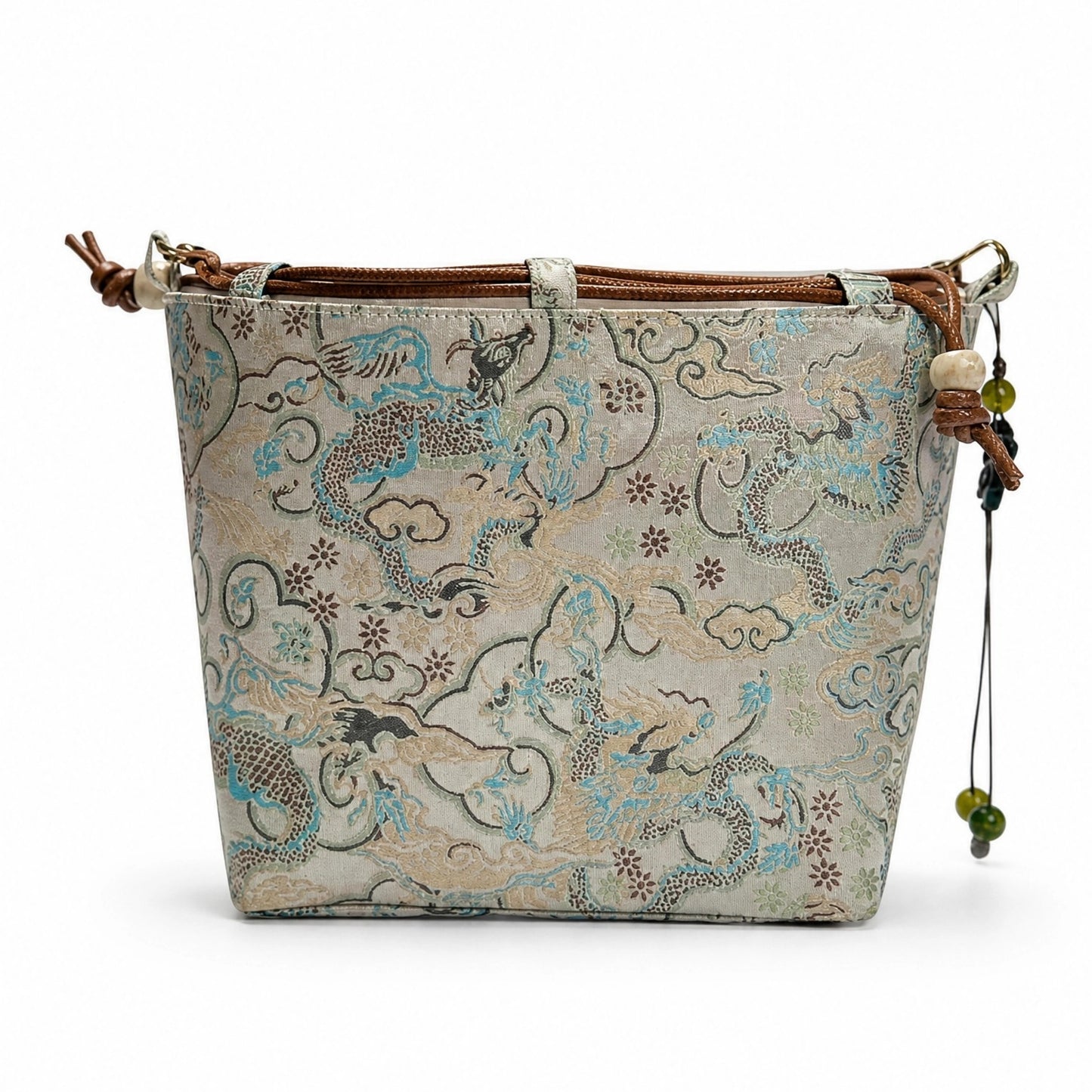 Auspicious Dragon Songjin Brocade Bag — Handwoven in Suzhou