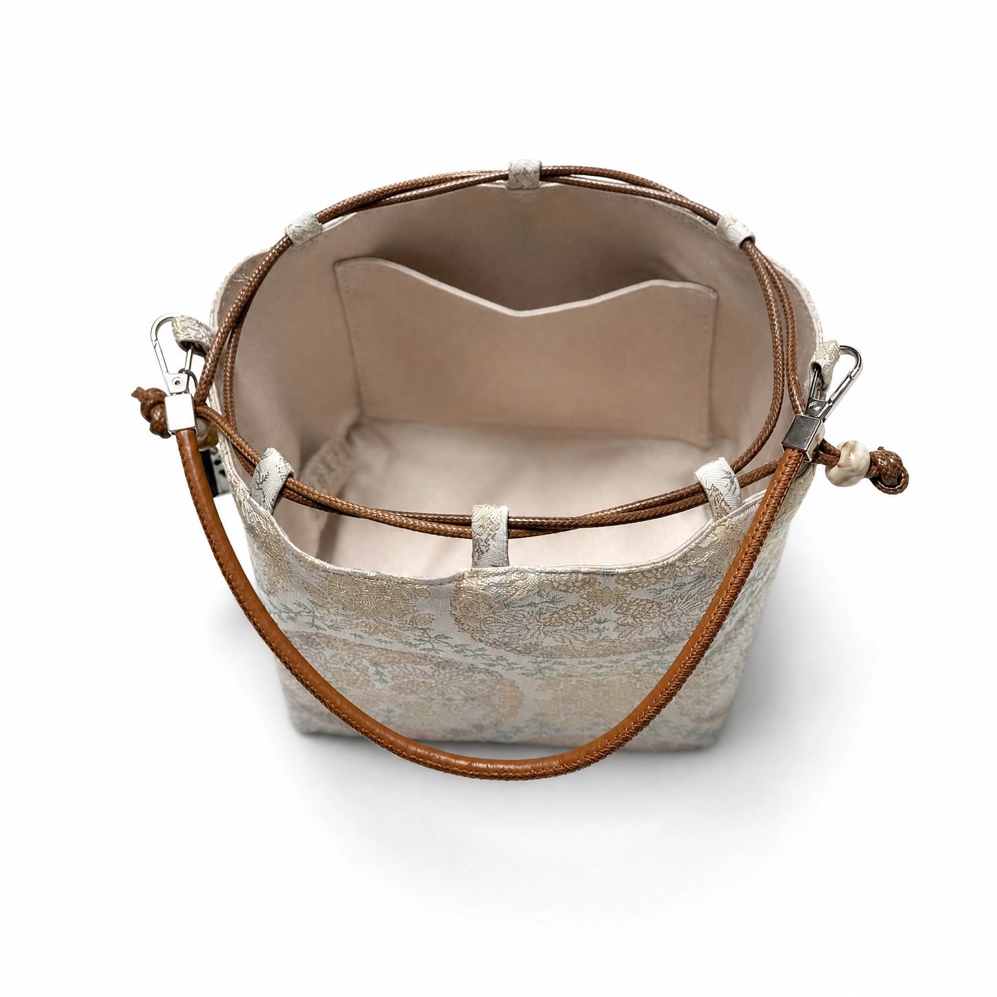 Pomegranate Bloom Songjin Brocade Bag — Handwoven in Suzhou