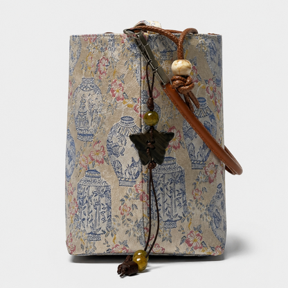 Endless Vase Songjin Brocade Bag — Handwoven in Suzhou