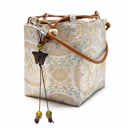 Pomegranate Bloom Songjin Brocade Bag — Handwoven in Suzhou