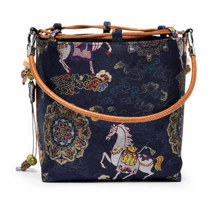 Celestial Horse Songjin Brocade Bag — Handwoven in Suzhou