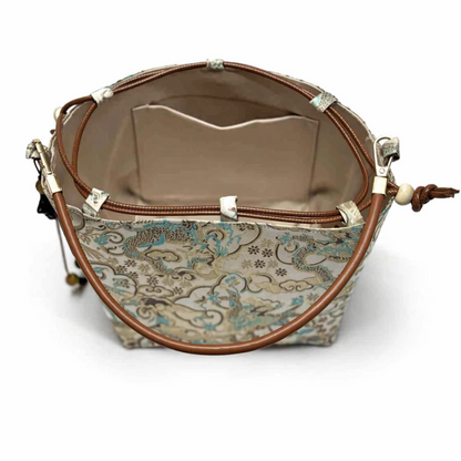 Auspicious Dragon Songjin Brocade Bag — Handwoven in Suzhou