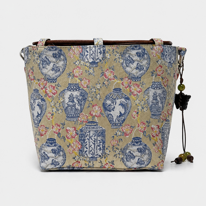 Endless Vase Songjin Brocade Bag — Handwoven in Suzhou