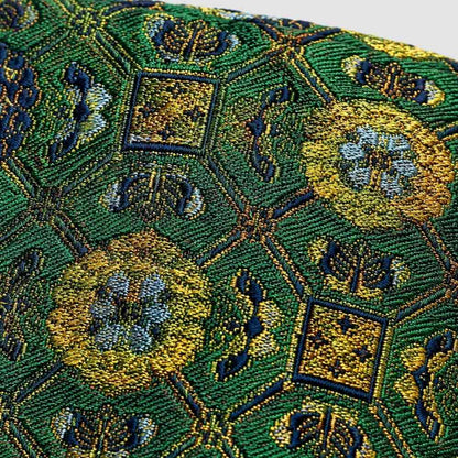 Imperial Treasures Songjin brocade close-up - handwoven mulberry silk texture detail